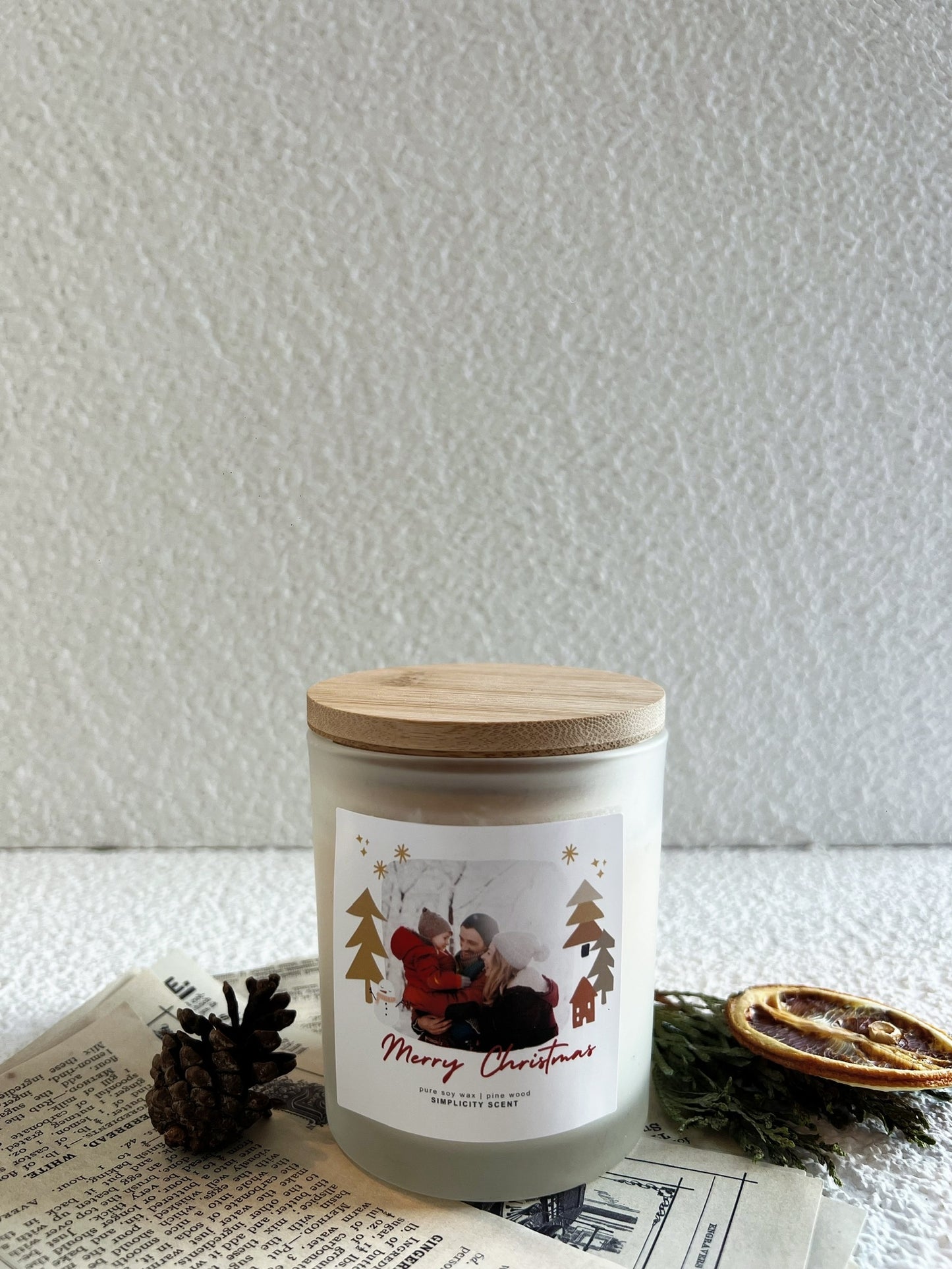 Custom Christmas Gift-Candle Gift-Christmas Photo Candle