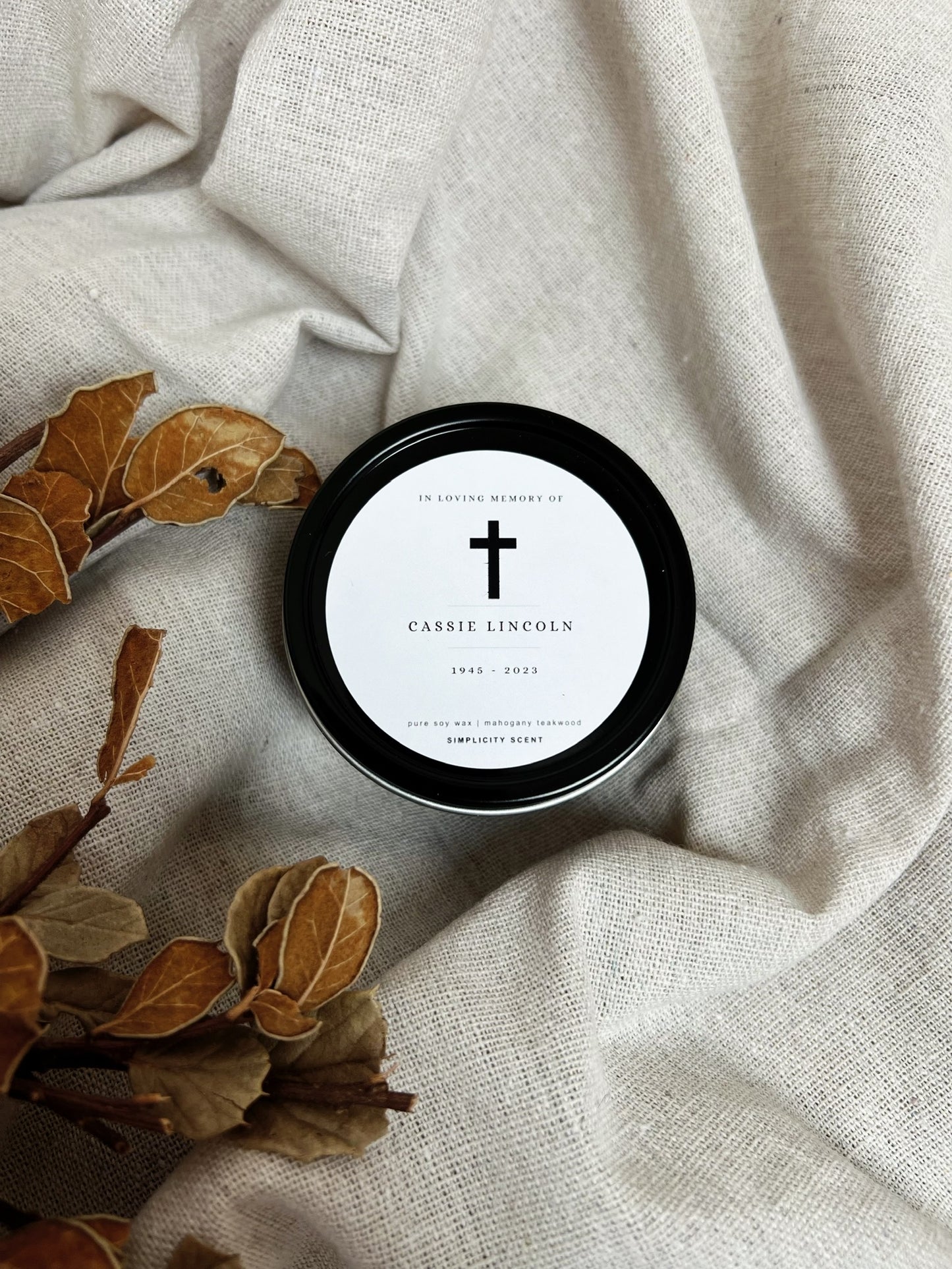 Personalized Memorial Favor - Candle Favor - Keepsake Favor