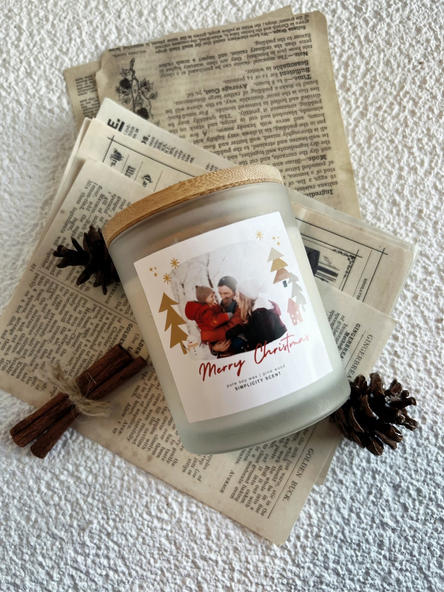 Custom Christmas Gift-Candle Gift-Christmas Photo Candle