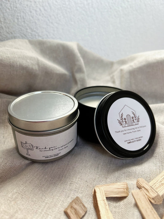 Closing Favor for Client - Personalized Candle Favor - House Warming