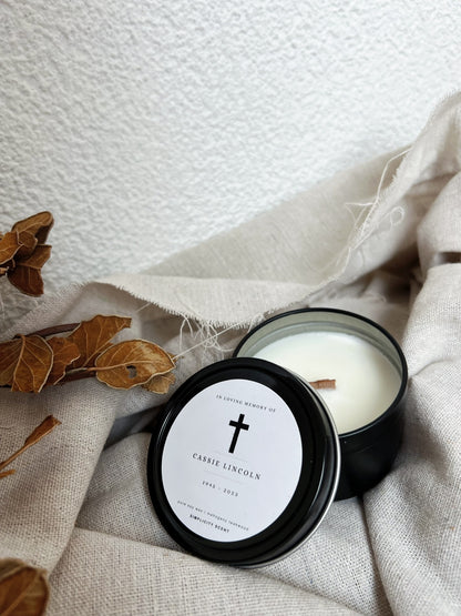 Personalized Memorial Favor - Candle Favor - Keepsake Favor