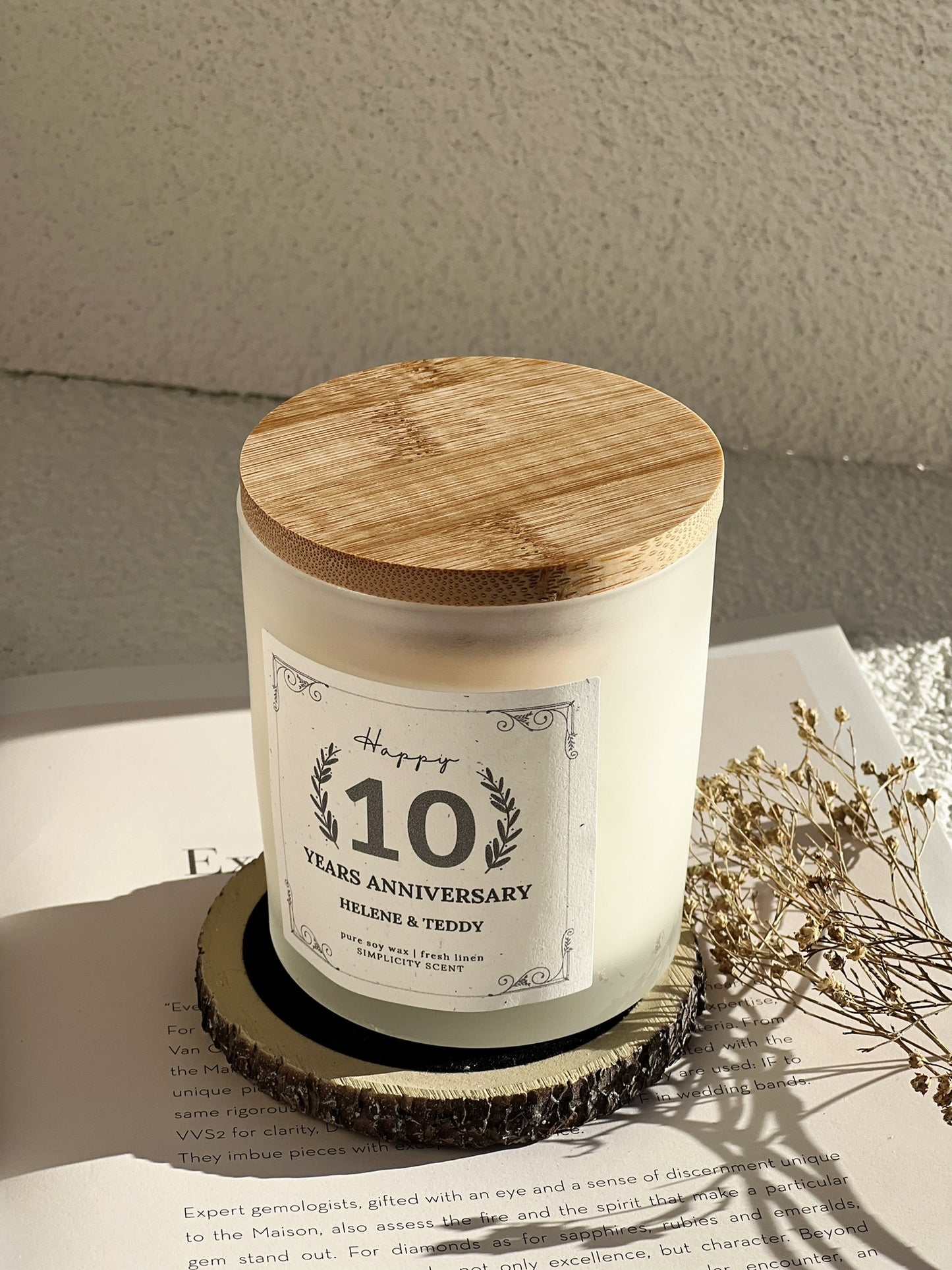 Personalized Anniversary Gift - Candle Gift - Luxury Scented Candle