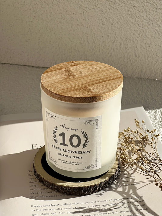 Personalized Anniversary Gift - Candle Gift - Luxury Scented Candle