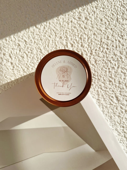 Personalized Wedding Favors-Candle Favors-Thank You Gift