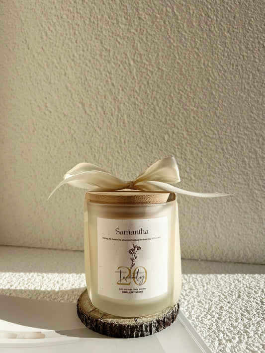 Personalized Birthday Gift - Candle Gift - Birth Flower