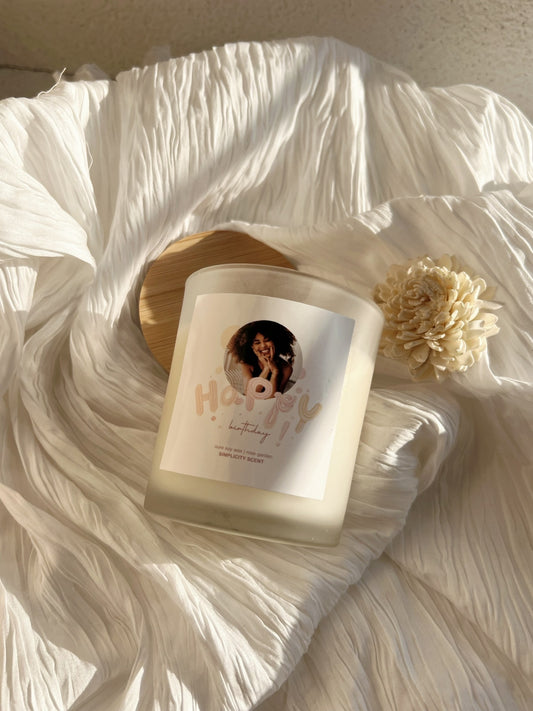 Custom Photo Birthday Gift-Candle Gift-Birthday Photo Candle