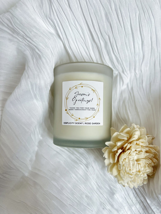 Personalized Thank You Gift To Employee - Candle Favor -Season's Greeting